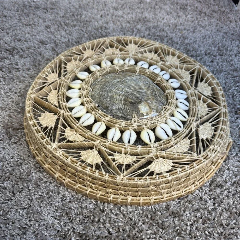 ✨✨Wicker/ Shell Woven Boho Mandala Wall Hanging✨✨